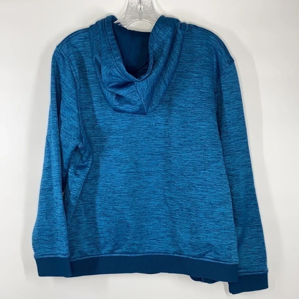 Under Armour Blue Fleece Hooded Loose Fit Coldgear Sweatshirt Size Large